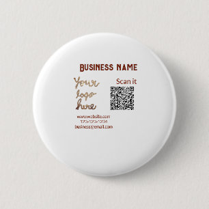 Simple minimal q r code add logo scan code name we button