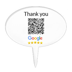 Simple minimal q r code add logo scan code name we cake topper