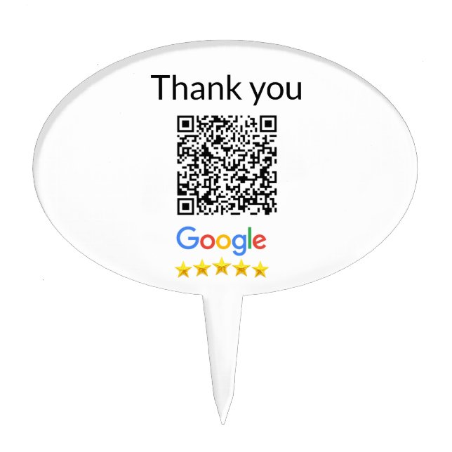 Simple minimal q r code add logo scan code name we cake topper (Front)