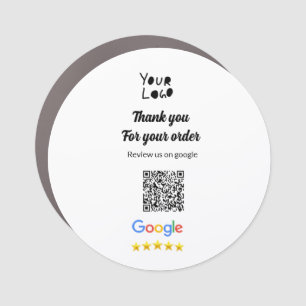 Simple minimal q r code add logo scan code name we car magnet