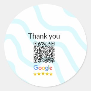 Simple minimal q r code add logo scan code name we classic round sticker