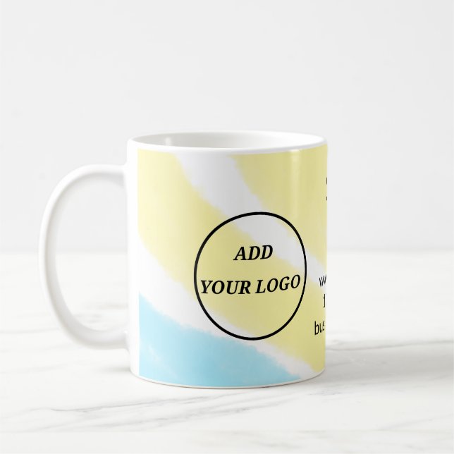 Simple minimal q r code add logo scan code name we coffee mug (Left)