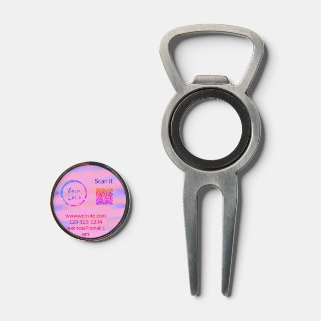 Simple minimal q r code add logo scan code name we divot tool (Front (Open))