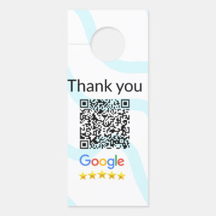 Simple minimal q r code add logo scan code name we door hanger