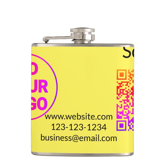 Simple minimal q r code add logo scan code name we flask (Front)