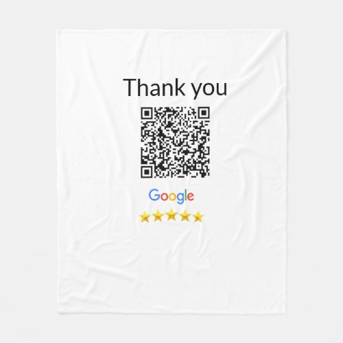 Simple minimal q r code add logo scan code name we fleece blanket