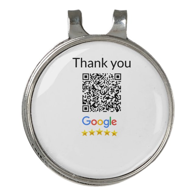 Simple minimal q r code add logo scan code name we golf hat clip (Front)