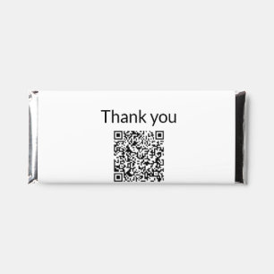Simple minimal q r code add logo scan code name we hershey bar favors
