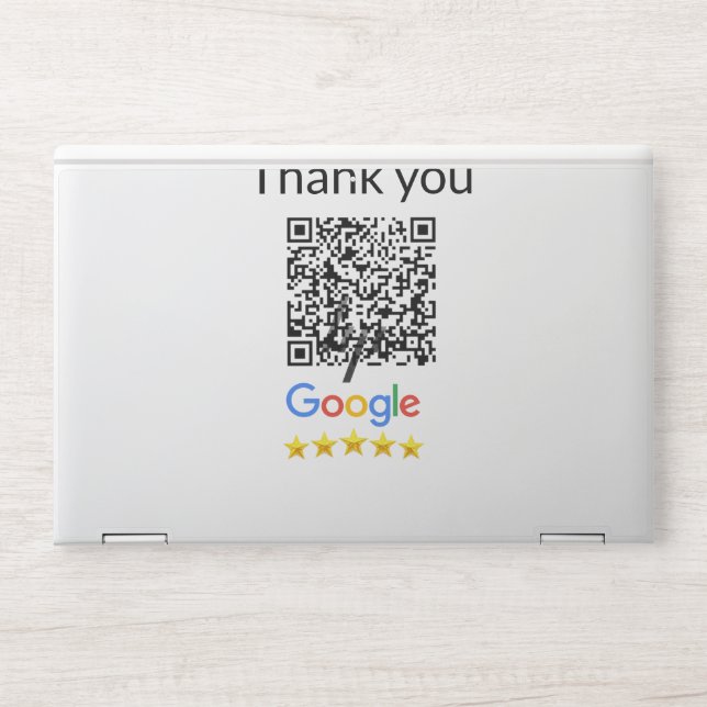 Simple minimal q r code add logo scan code name we HP laptop skin (Front)