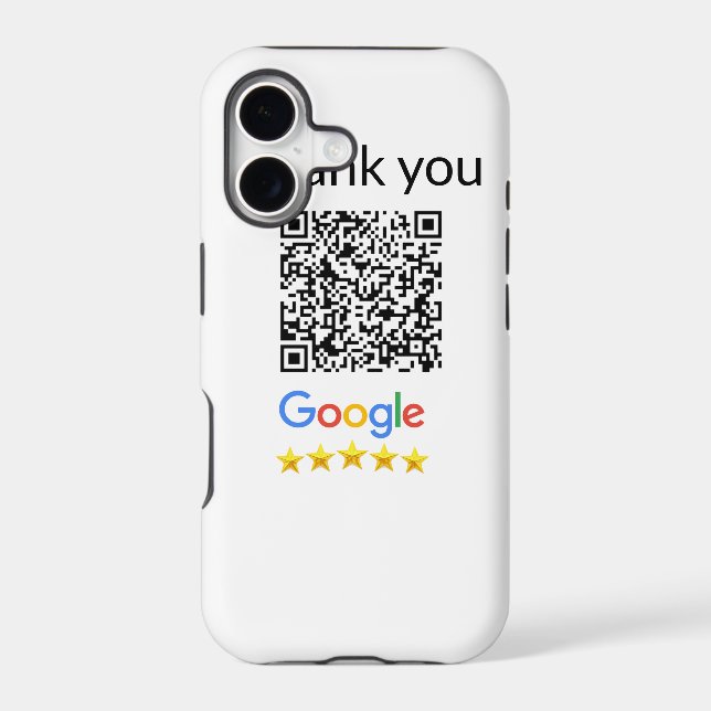 Simple minimal q r code add logo scan code name we iphone case (Back)