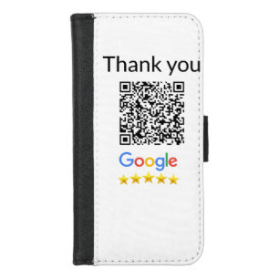 Simple minimal q r code add logo scan code name we iPhone 8/7 wallet case
