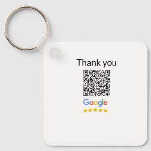 Simple minimal q r code add logo scan code name we keychain