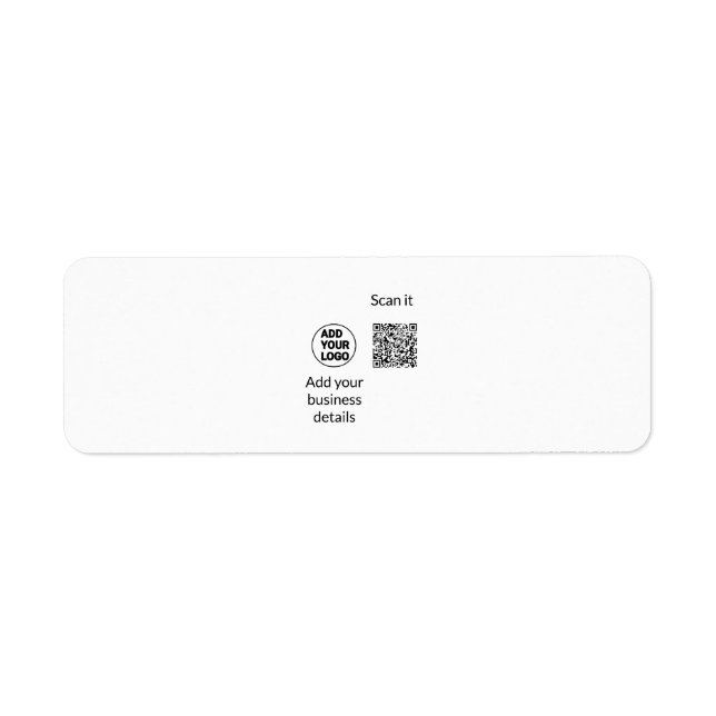 Simple minimal q r code add logo scan code name we label (Front)