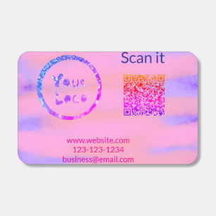 Simple minimal q r code add logo scan code name we matchboxes