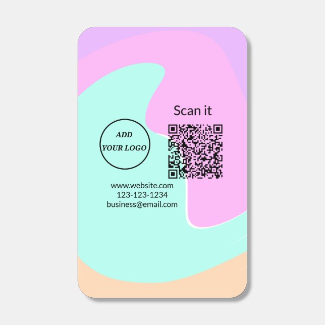 Simple minimal q r code add logo scan code name we matchboxes (Front)