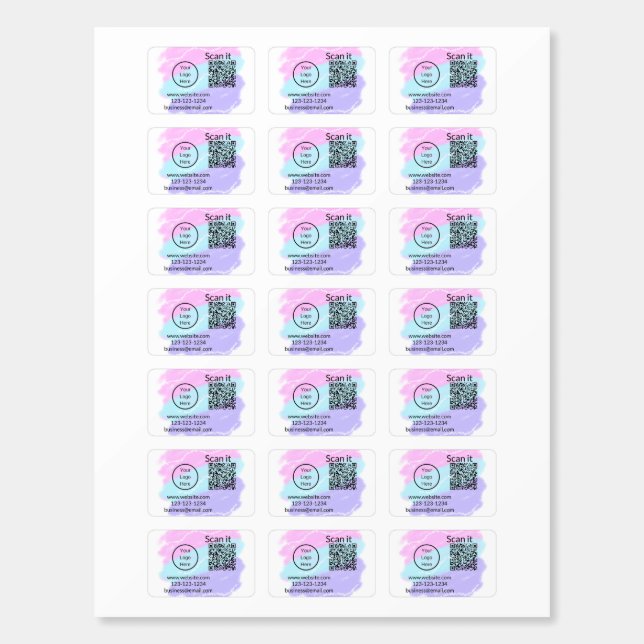 Simple minimal q r code add logo scan code name we matchboxes (Sticker Sheet)