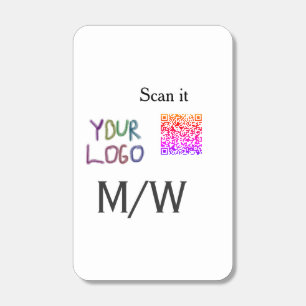 Simple minimal q r code add logo scan code name we matchboxes