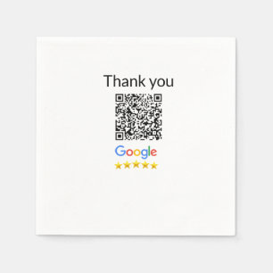 Simple minimal q r code add logo scan code name we napkins