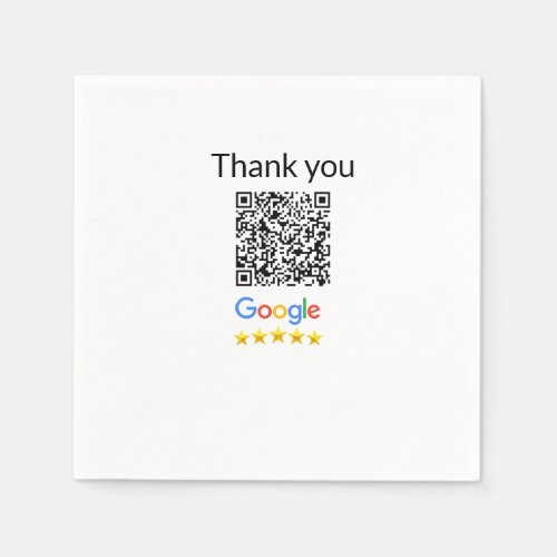 Simple minimal q r code add logo scan code name we napkins