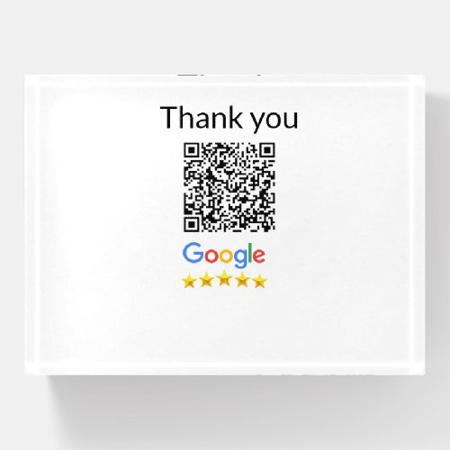 Simple minimal q r code add logo scan code name we paperweight