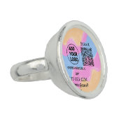 Simple minimal q r code add logo scan code name we ring (Side)