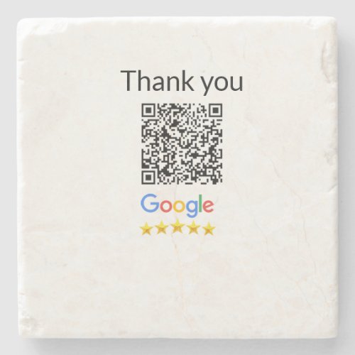 Simple minimal q r code add logo scan code name we stone coaster