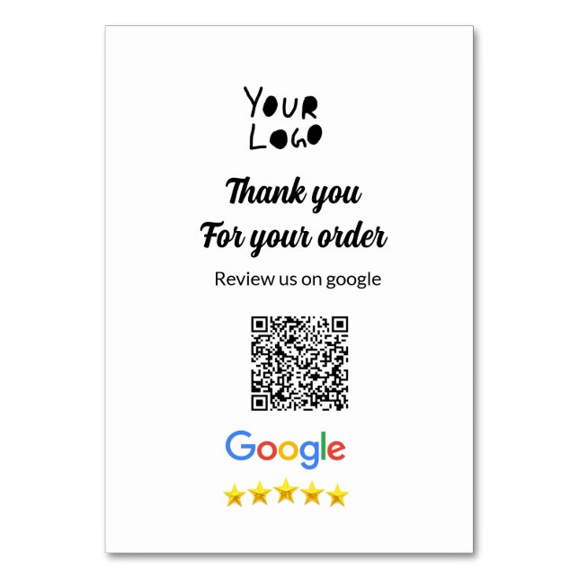 Simple minimal q r code add logo scan code name we table number (Front)
