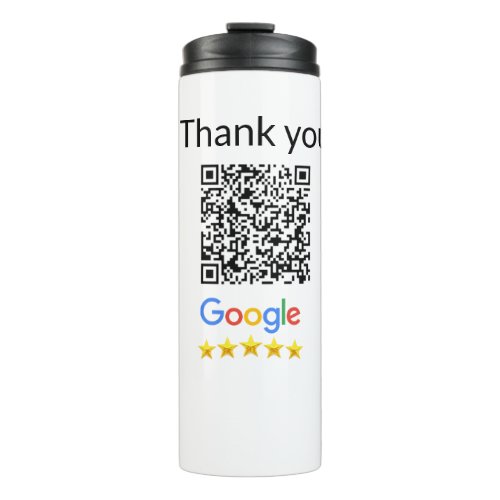 Simple minimal q r code add logo scan code name we thermal tumbler