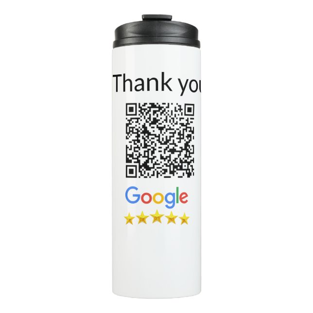 Simple minimal q r code add logo scan code name we thermal tumbler (Front)