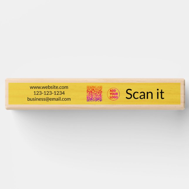 Simple minimal q r code add logo scan code name we topple tower (Front)