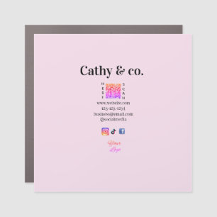 Simple minimal q r code social instagram logo addr car magnet