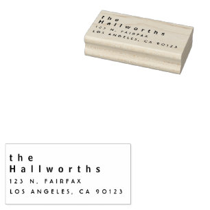 Simple minimal return address rubber stamp