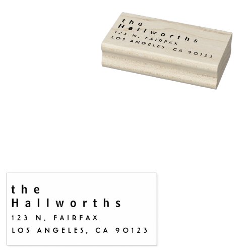 Simple minimal return address rubber stamp