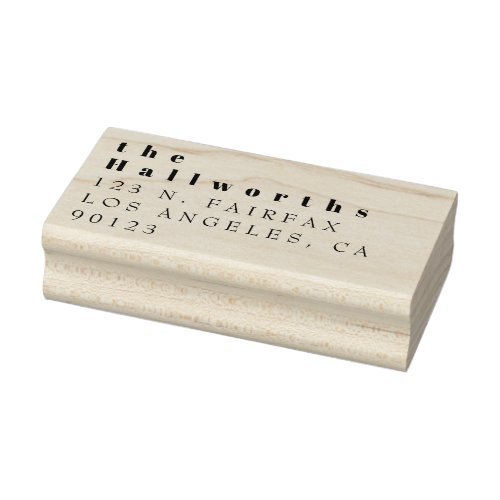 Simple minimal return address rubber stamp