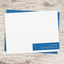 Simple Minimal Royal Blue Modern Color Block Note Card