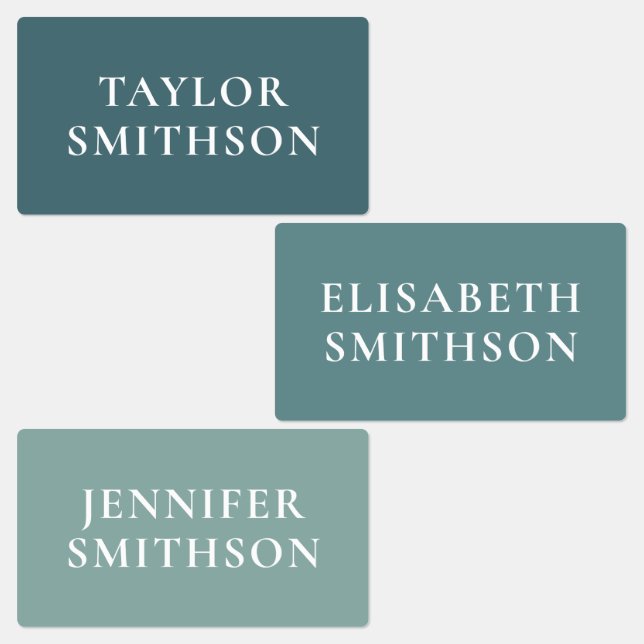     Simple Minimal Sage Green Add Your Name School Labels (Group)