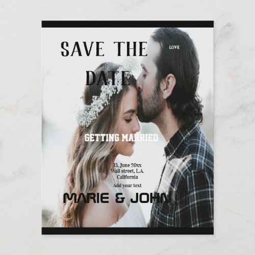 simple minimal save the date magazine cover templa