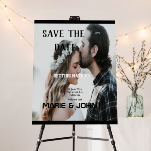 simple minimal save the date magazine cover templa foam board