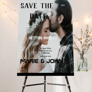 simple minimal save the date magazine cover templa foam board