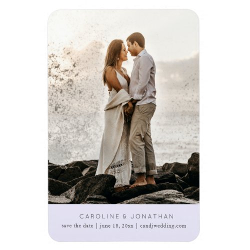 Simple Minimal Save the Date One Large Photo Magnet