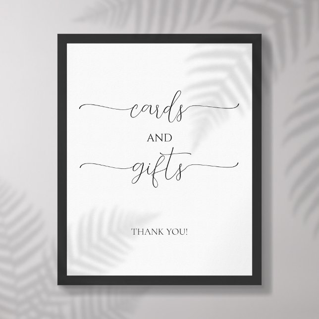 Simple Minimal Script Bridal Shower Cards & Gifts  Poster (Creator Uploaded)
