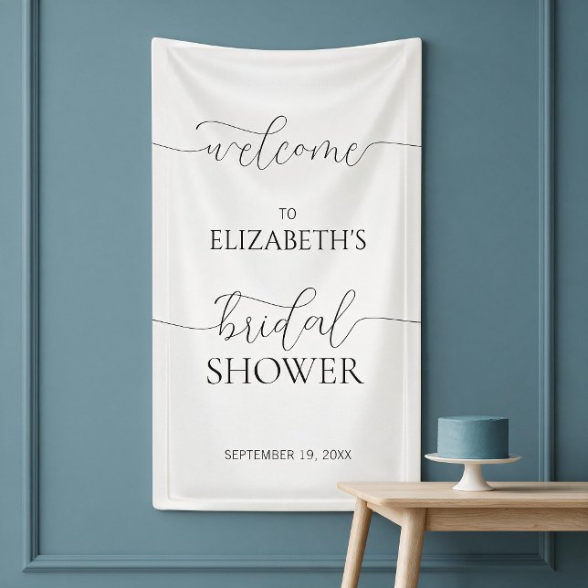 Simple Minimal Script Bridal Shower Welcome Banner (Creator Uploaded)