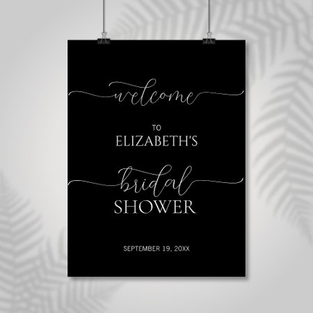 Simple Minimal Script Bridal Shower Welcome Sign
