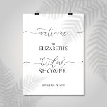 Simple Minimal Script Bridal Shower Welcome Sign at Zazzle
