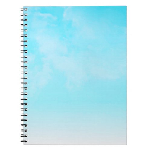*~* Simple Minimal Sky Blue Ombre Clouds Notebook