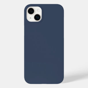simple minimal solid color custom blue gray rich Case-Mate iPhone 14 plus case