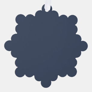 simple minimal solid color custom blue gray rich  ornament card