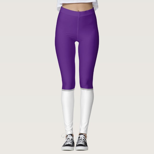 simple minimal solid color custom leggings (Front)