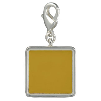 simple minimal solid color custom mustard golden charm