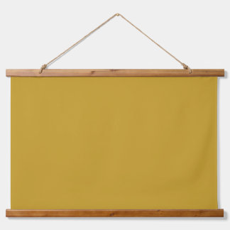simple minimal solid color custom mustard golden hanging tapestry